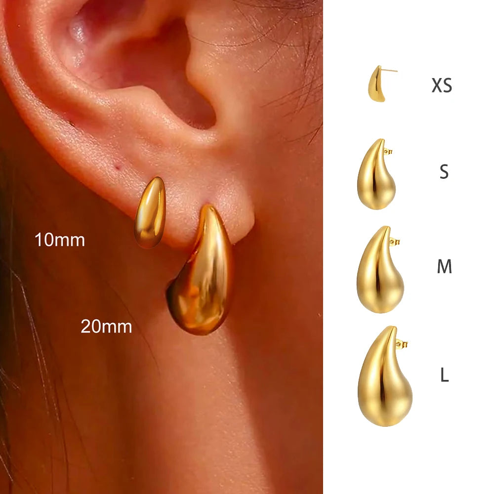 Vibemartini Teardrop-Shaped Hoop Earrings
