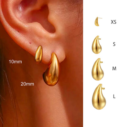 Vibemartini Teardrop-Shaped Hoop Earrings