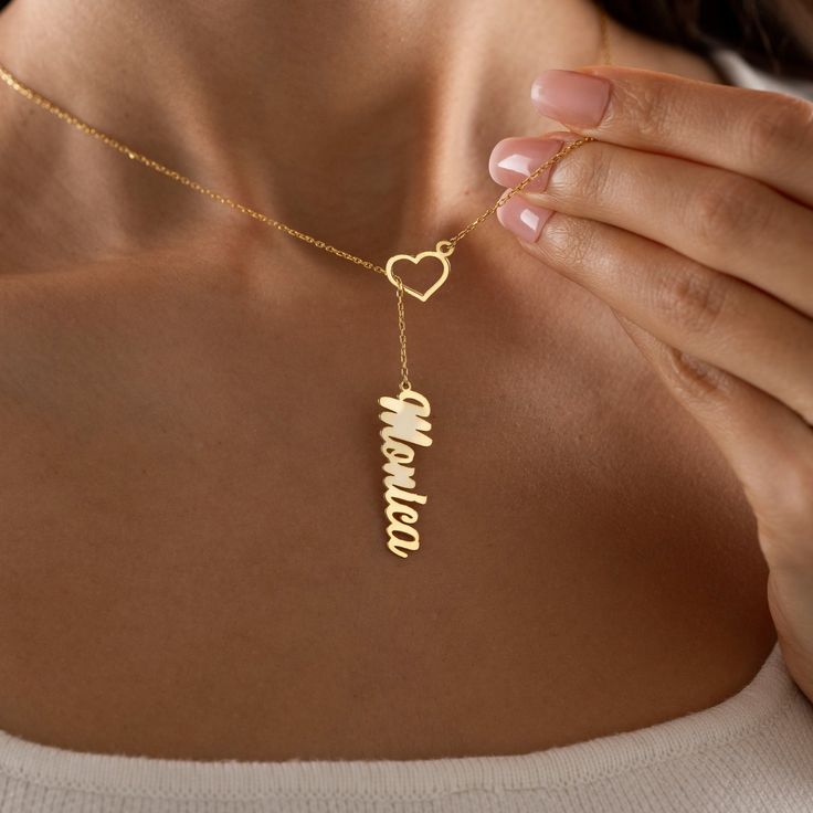 Luxury Custom Name Necklace with Heartbeat