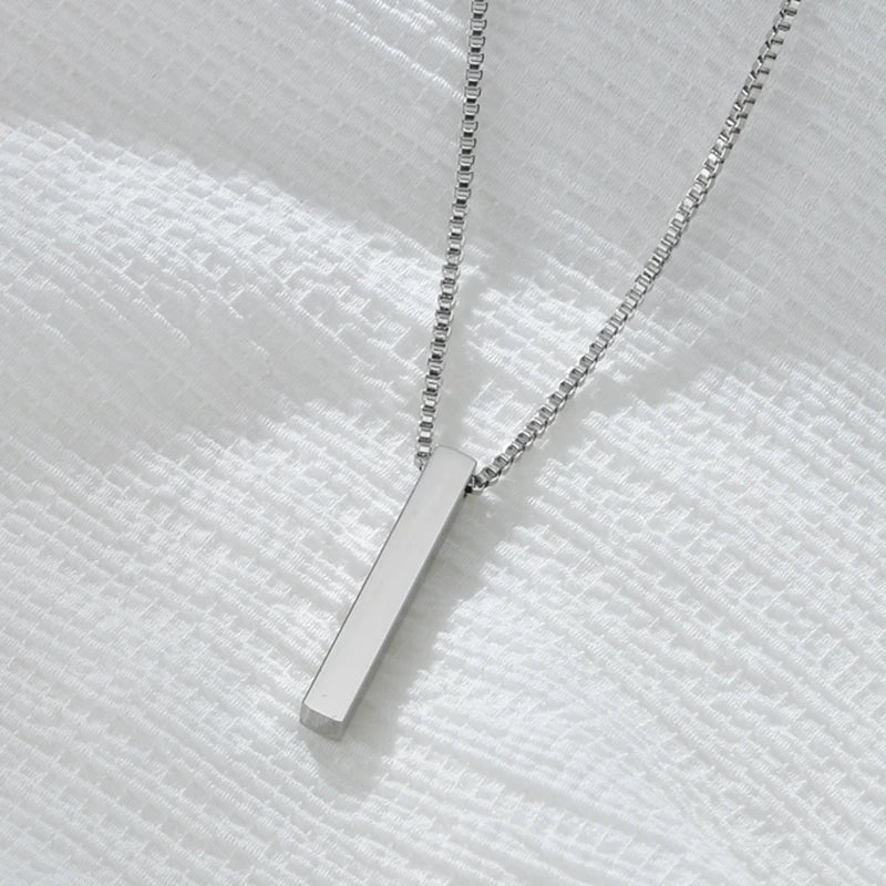 Custom Engraved Square Necklace