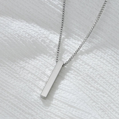Custom Engraved Square Necklace