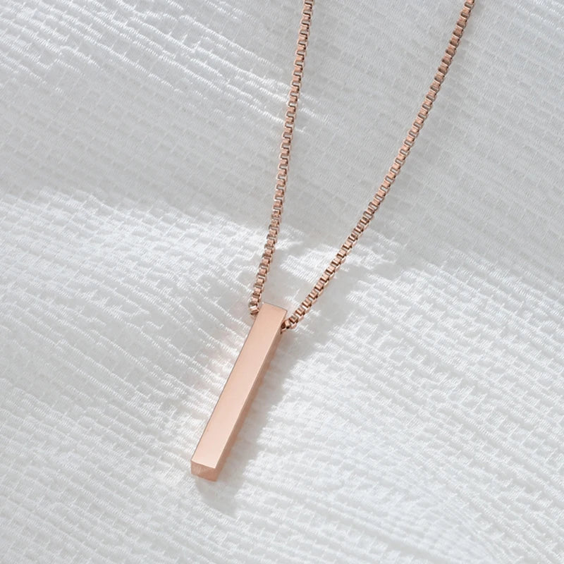 Custom Engraved Square Necklace