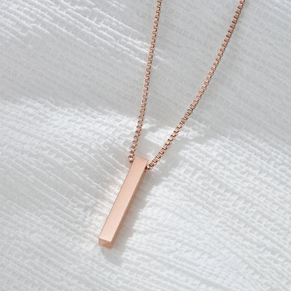 Custom Engraved Square Necklace