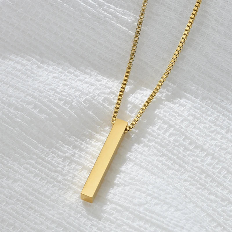 Custom Engraved Square Necklace