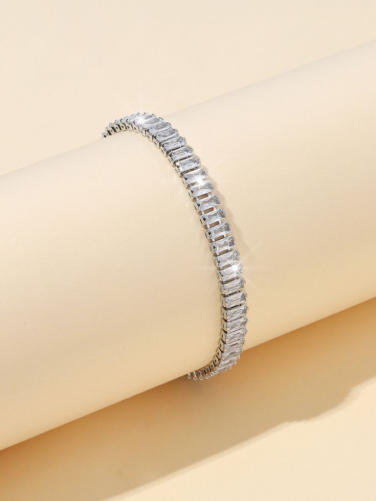 925 Sterling Silver & Diamond Bangle – Elegant 18K Gold Plated