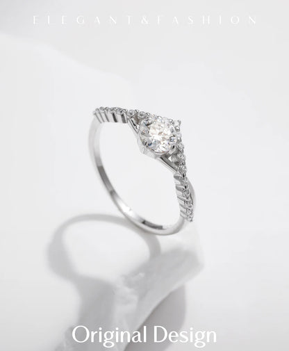 Crown D Color Moissanite Ring D