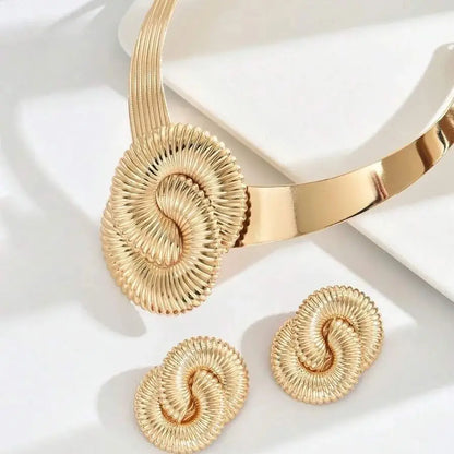 Bold Swirl Necklace & Earrings Set