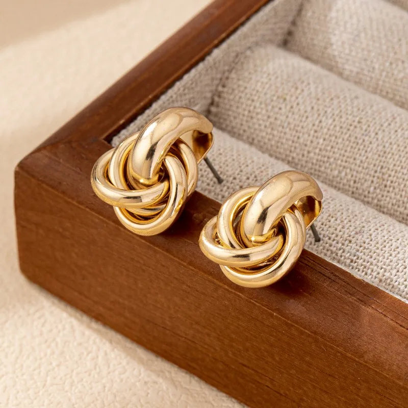 Elegant Knot Stud Earrings