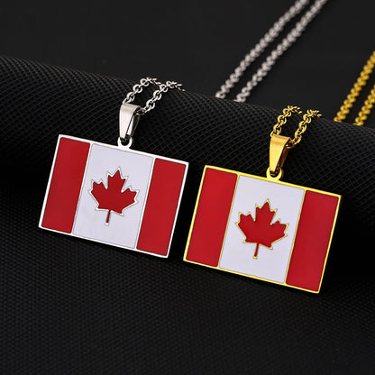 Canada Flag Pendant Necklace