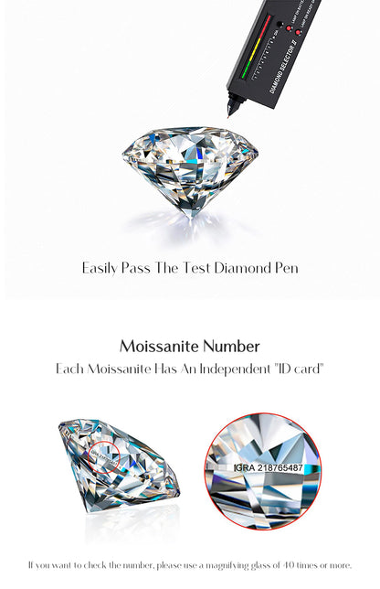Crown D Color Moissanite Ring D