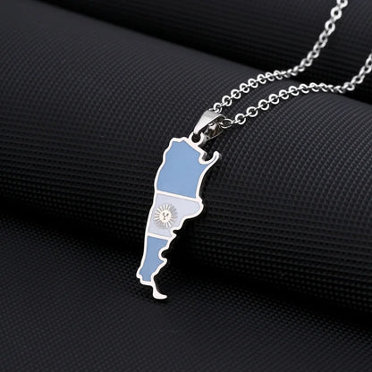 Argentina Flag Pendant Necklace – World Cup Edition