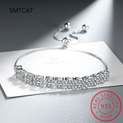 Luxury Moissanite Tennis Bracelet – 925 Sterling Silver & Diamond Shine