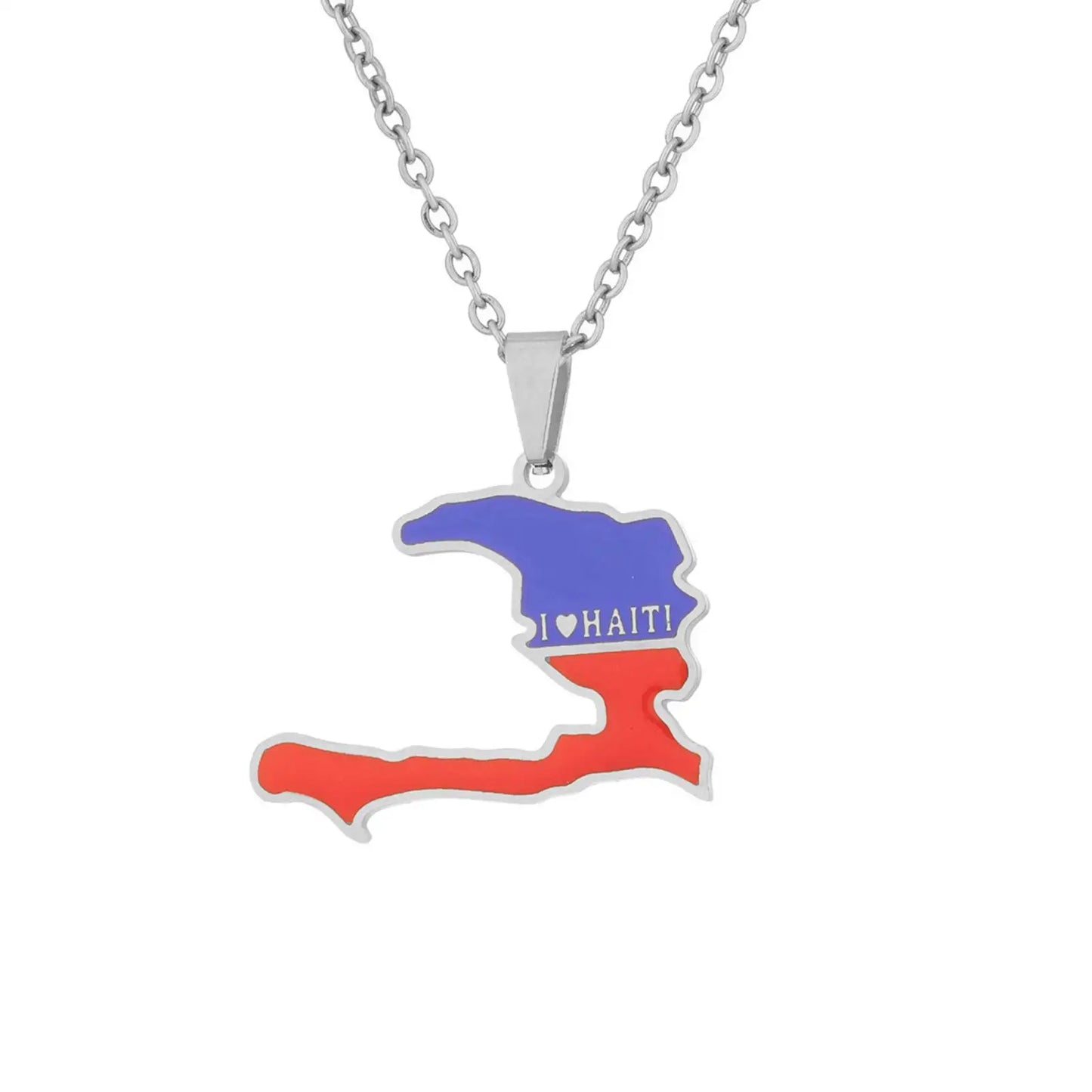 Haiti Map Pendant Necklace