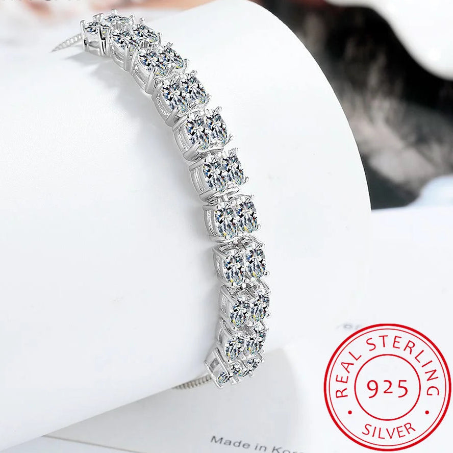 Luxury Moissanite Tennis Bracelet – 925 Sterling Silver & Diamond Shine