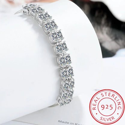 Luxury Moissanite Tennis Bracelet – 925 Sterling Silver & Diamond Shine