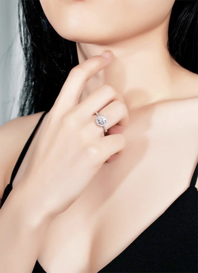 925 Sterling Silver Moissanite Ring | D Color