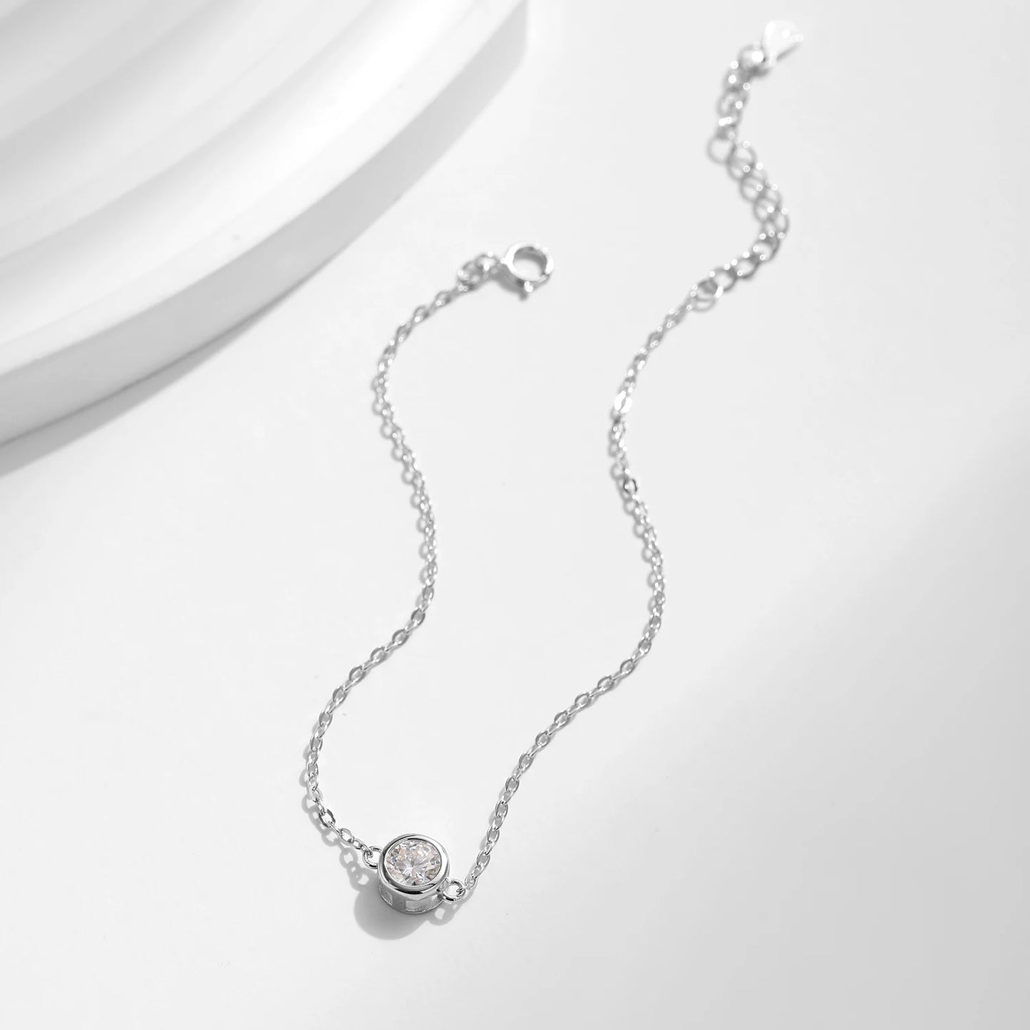 0.5CT Moissanite Charm Bracelet | 925 Sterling Silver — Luxury Fine Jewelry