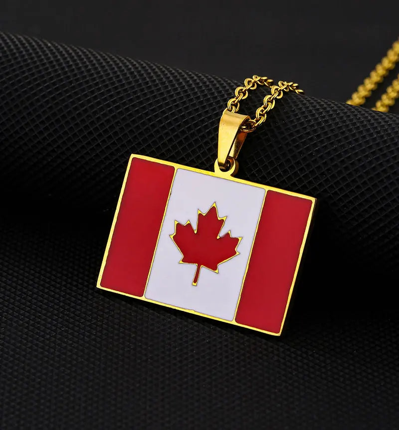 Canada Flag Pendant Necklace