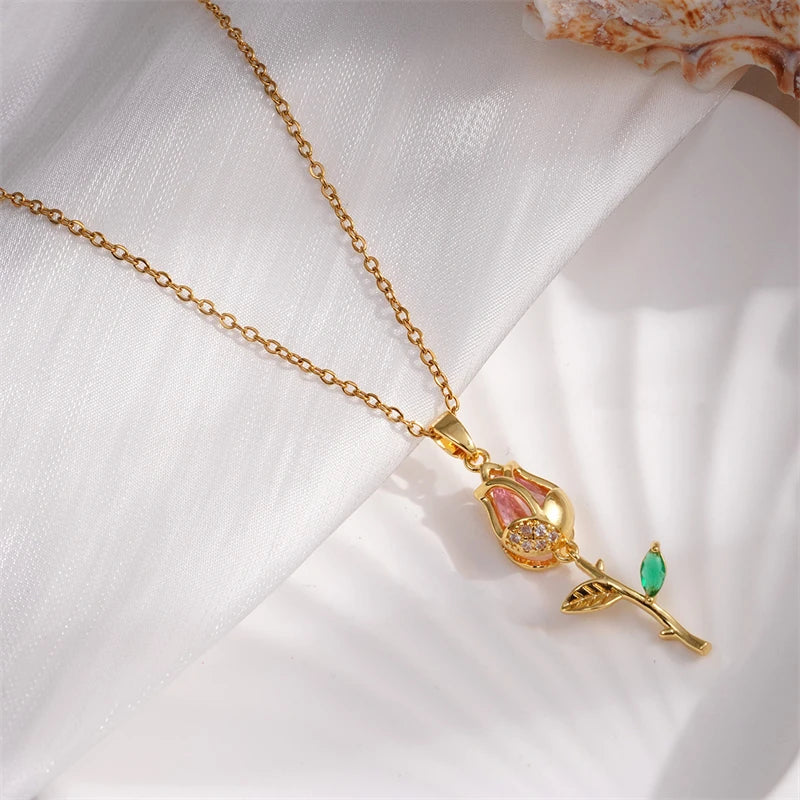 Luxara Elegant Tulip Necklace