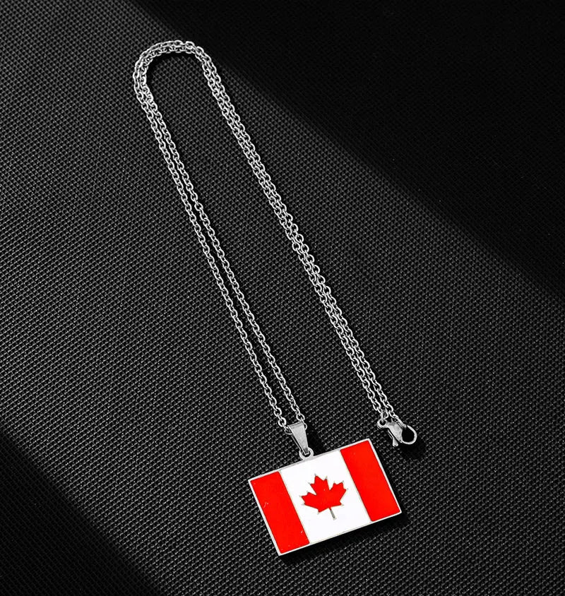 Canada Flag Pendant Necklace
