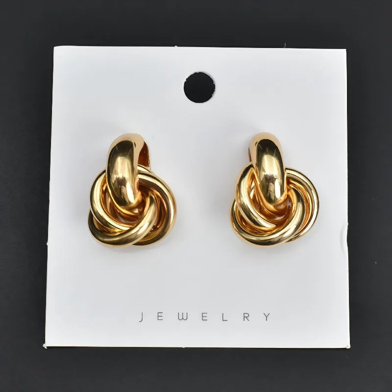 Elegant Knot Stud Earrings