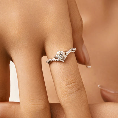 Crown D Color Moissanite Ring D