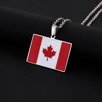Canada Flag Pendant Necklace