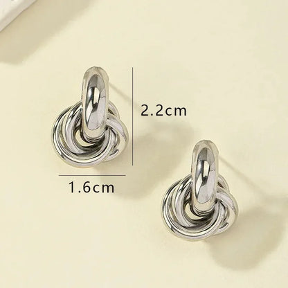 Elegant Knot Stud Earrings