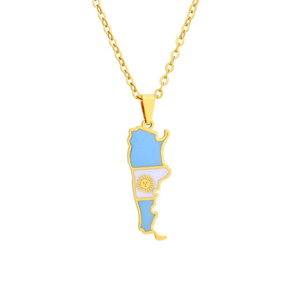 Argentina Flag Pendant Necklace – World Cup Edition