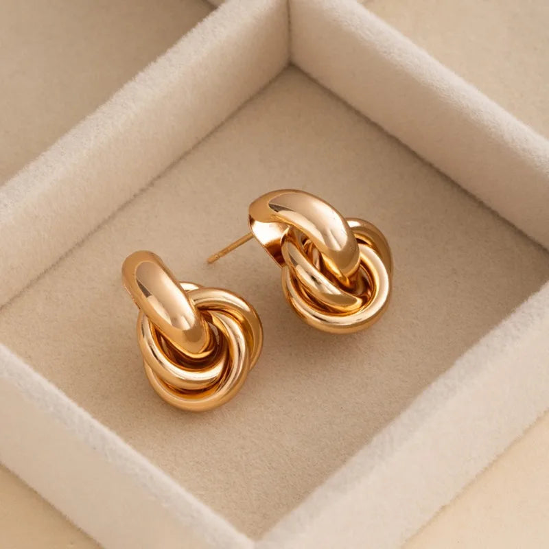 Elegant Knot Stud Earrings