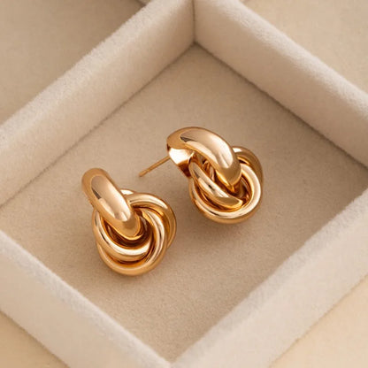 Elegant Knot Stud Earrings
