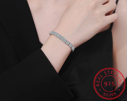 Luxury Moissanite Tennis Bracelet – 925 Sterling Silver & Diamond Shine