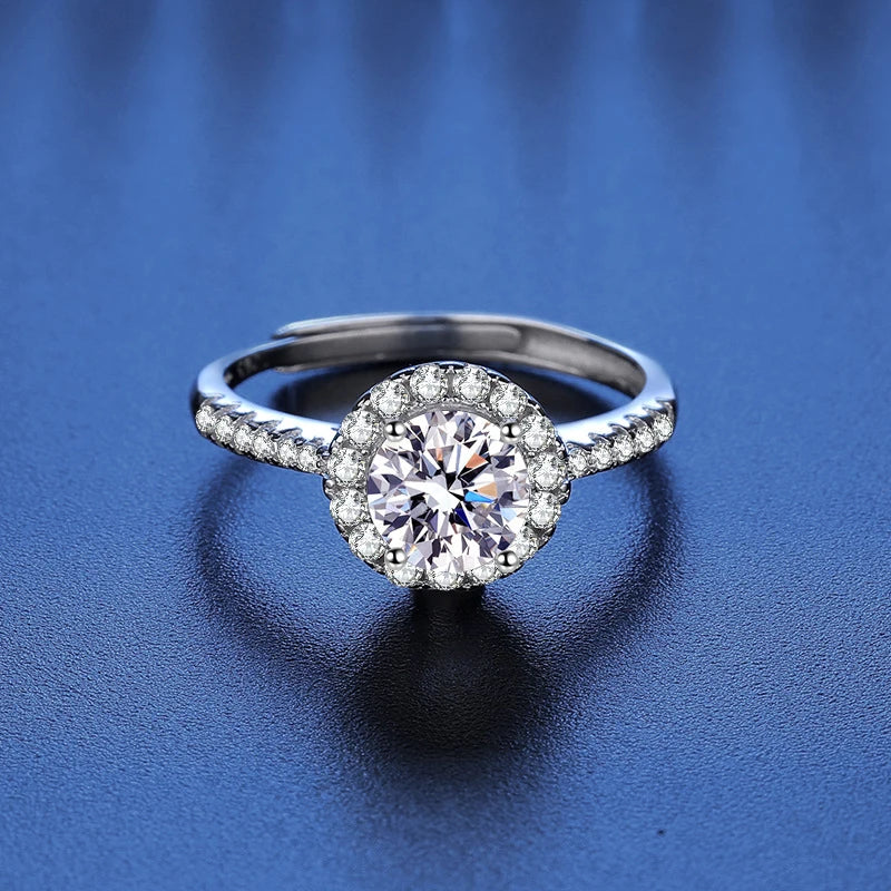 925 Sterling Silver Moissanite Ring | D Color