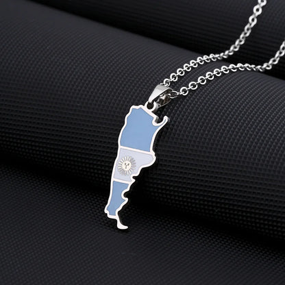 Argentina Flag Pendant Necklace – World Cup Edition