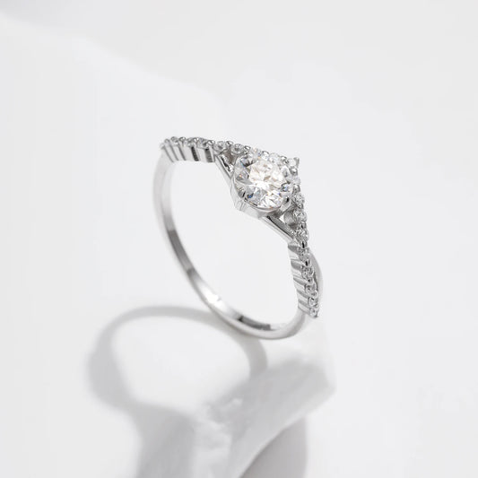 Crown D Color Moissanite Ring D