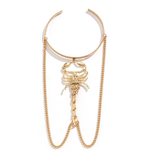 Luxury Scorpion Rhinestone Bracelet – Vintage Gold Bangle