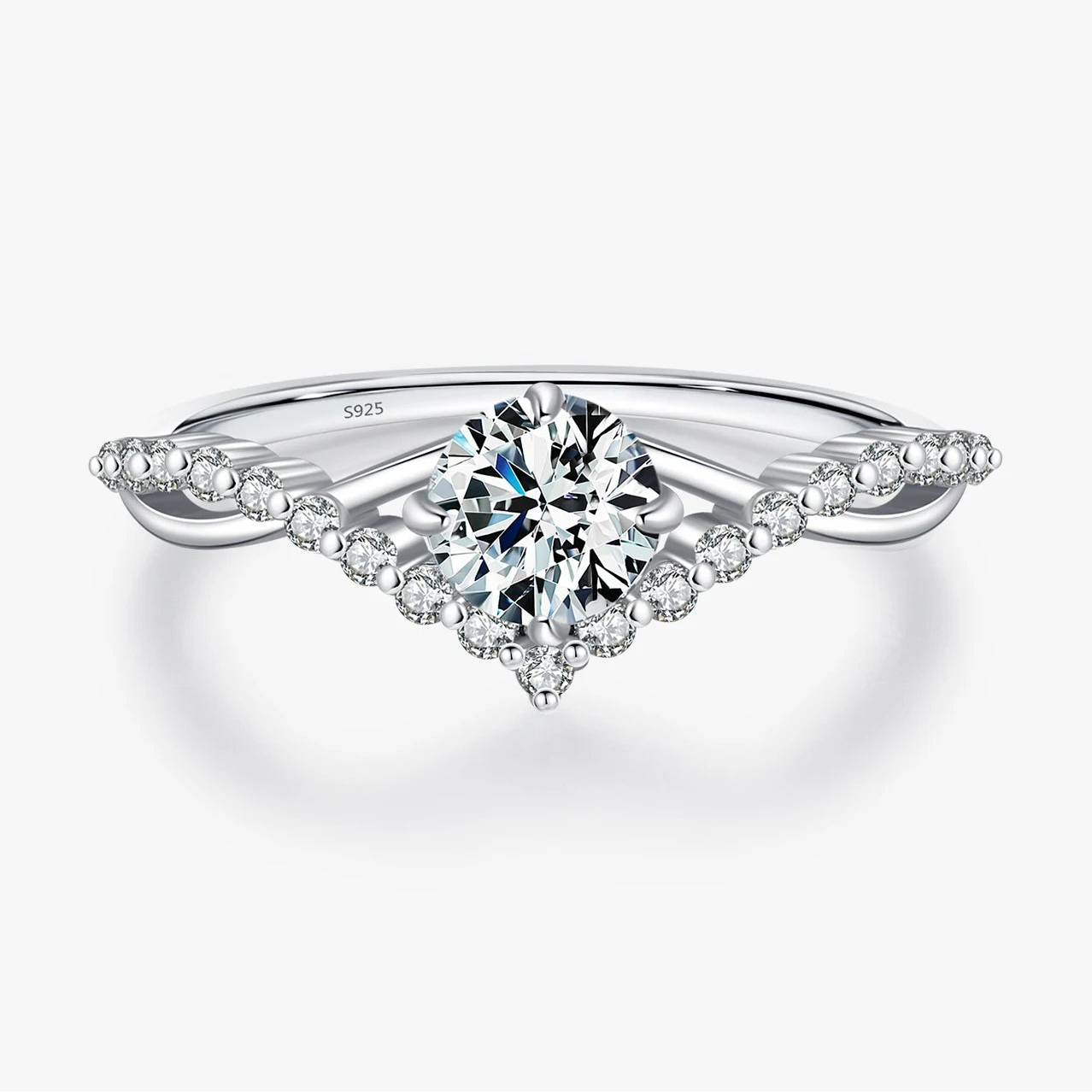 Crown D Color Moissanite Ring D