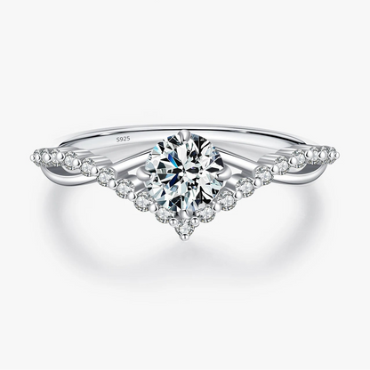 Crown D Color Moissanite Ring D