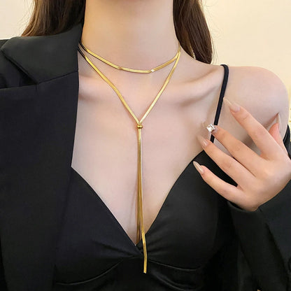 Minimal Snake Chain Choker 🤍