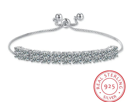 Luxury Moissanite Tennis Bracelet – 925 Sterling Silver & Diamond Shine