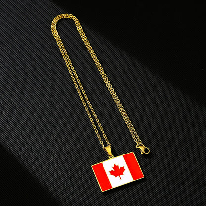 Canada Flag Pendant Necklace