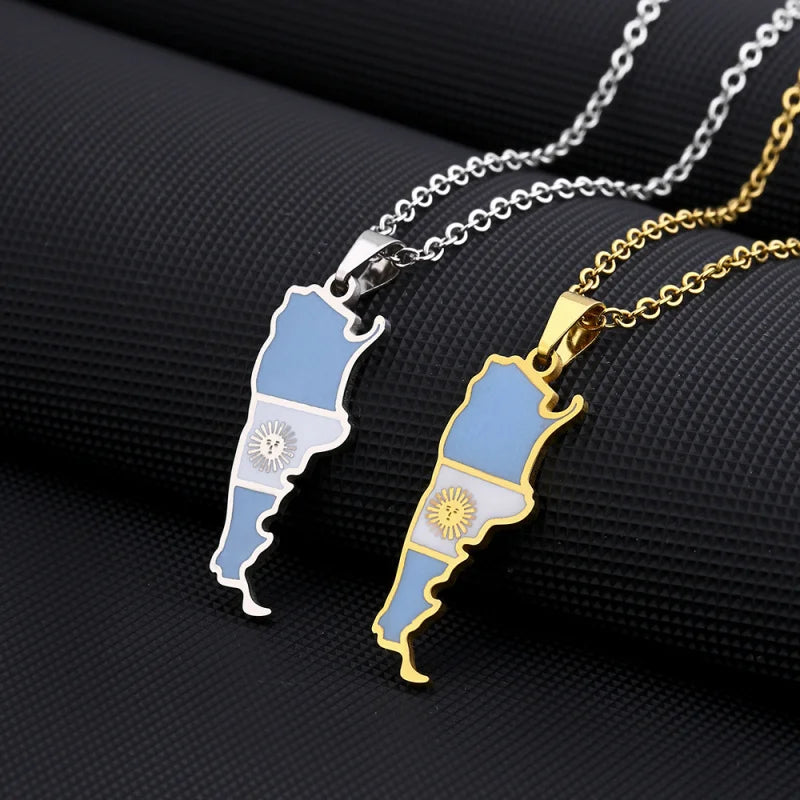 Argentina Flag Pendant Necklace – World Cup Edition
