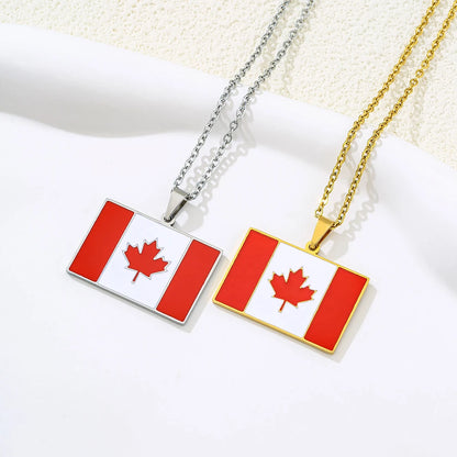 Canada Flag Pendant Necklace