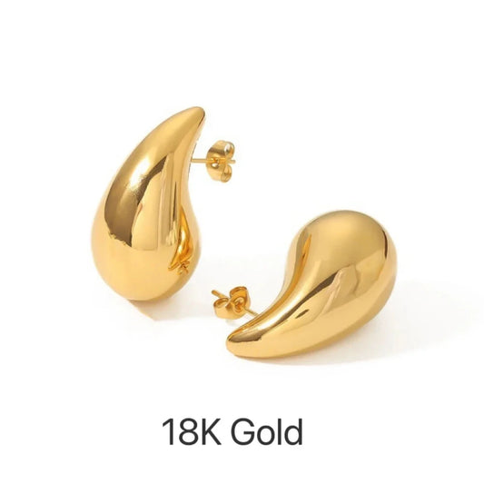 Vibemartini Teardrop-Shaped Hoop Earrings