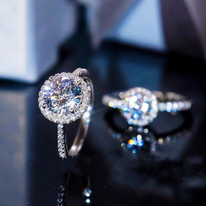 925 Sterling Silver Moissanite Ring | D Color