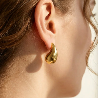Vibemartini Teardrop-Shaped Hoop Earrings