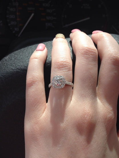 925 Sterling Silver Moissanite Ring | D Color